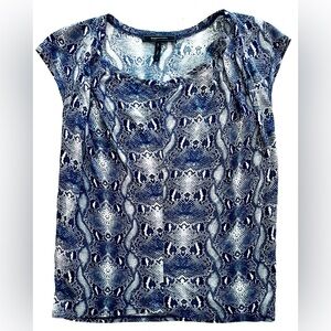 Blue Snake Print Women's Top
